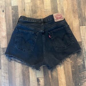 Levi's 501 Size W27 Black Denim Women's Shorts